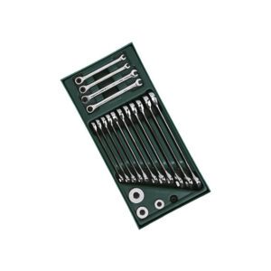 JUEGO LLAVES COMB C/RATCHET Y ADAP. SPEEDY BANDEJA  14 PZ PULG