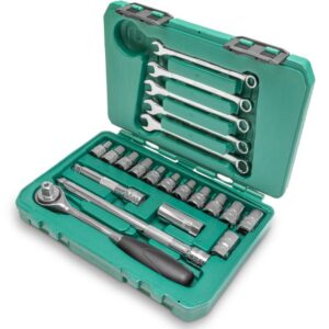 JUEGO LLAVES COPA 6PT 1/2" 21PZ MM/PUL