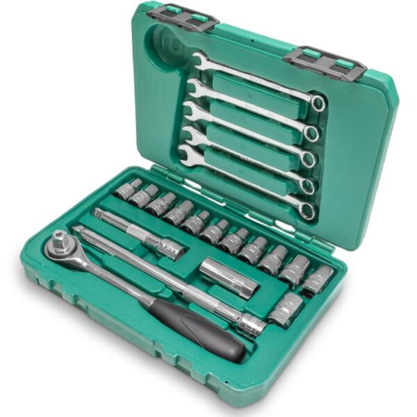JUEGO LLAVES COPA 6PT 1/2" 21PZ MM/PUL