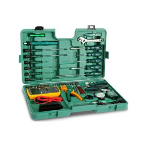 JUEGO HERRAMIENTAS P/ ELECTRÓNICA LONA 13PC (110V)