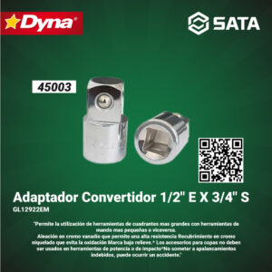 1/2" E X 3/4" S ADAPTADOR CONVERTIDOR