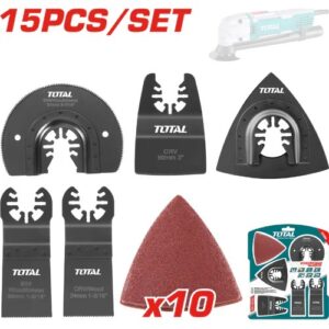 ACCESORIOS X 15 PIEZAS PARA MULTIHERRAMIENTA TOTAL (TAKTMT1502)