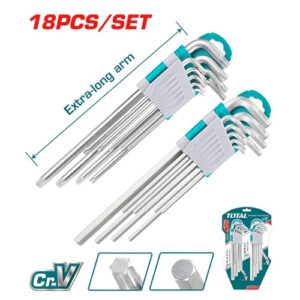 ALEM Y TORX INDUSTRIAL JUEGO X 18 PZS EXTRA LARGAS TOTAL (THT106KT0181)