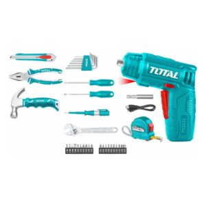 ATORNILLADOR INALAMBRICO 4V ESTUCHE PLASTICO + 37 PIEZAS SUPER SELECT TOTAL (THKTHP10386) (16256)Ref: 16256