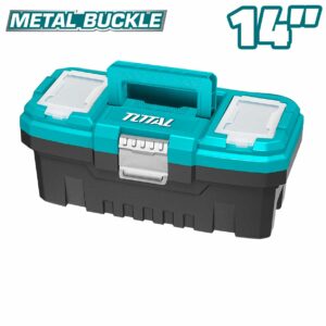 CAJA HERRAMIENTA 14" PLASTICA CIERRE METALICO TOTAL (TPBX0142)
