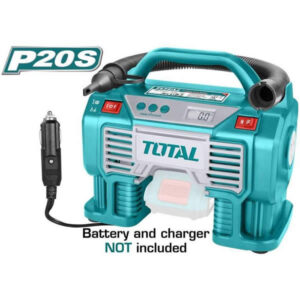 COMPRESOR MINI INALAMBRICO 20V PARA CARRO BATERIA Y CARGADOR NO INCLUIDO TOTAL (TACLI2002)