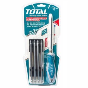 DESTORNILLADOR 18 EN 1 CROMO VANADIUM INTERCAMBIABLE TOTAL (THT250236)