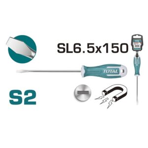DESTORNILLADOR 6,5X150MM (-) PUNTA INMANTADA INDUSTRIAL TOTAL (THT266150)