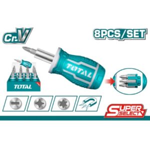 DESTORNILLADOR 8 EN 1 IMANTADO SUPER SELECT TOTAL (TACSDS0706) (16281)Ref: 16281