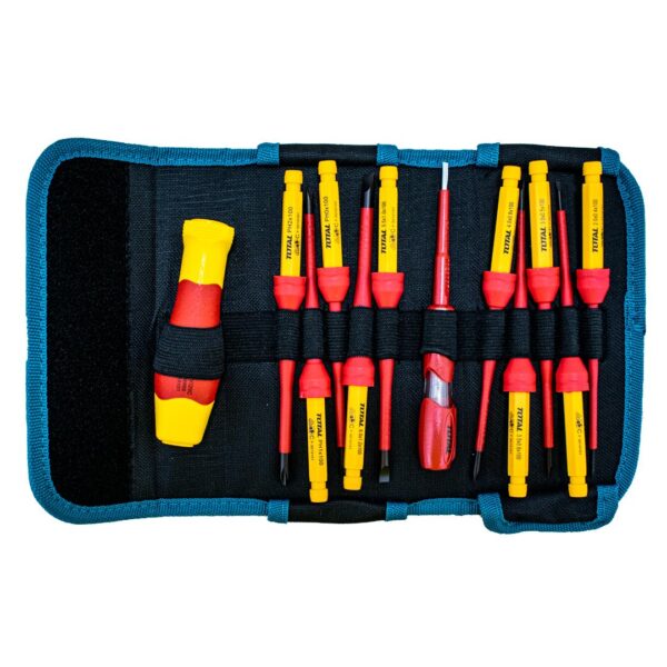 DESTORNILLADOR AISLADO INDUSTRIAL JUEGO X 12PZS INTERCAMBIABLE 1000V TOTAL (THKISD1201)