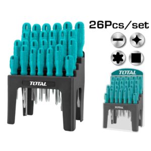 DESTORNILLADOR CROMO VANADIUM JUEGO X 26 PZS TOTAL (THTDC252601)