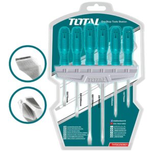 DESTORNILLADOR CROMO VANADIUM JUEGO X 6 PZS TOTAL (THTDC250601)