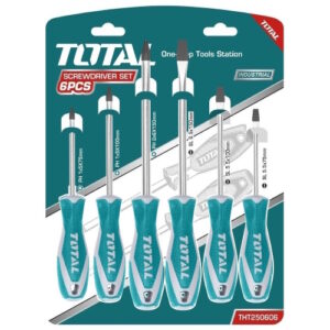 DESTORNILLADOR CROMO VANADIUM JUEGO X 6PZS TOTAL (THT250606)