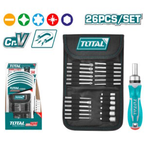 DESTORNILLADOR RACHE JUEGO X 18 PZS INTERCAMBIABLES TOTAL (TACSD30266)