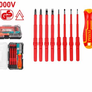 DESTORNILLADOR RELOJERO AISLADO JUEGO X 10 PZS 1000 V TOTAL (THTIS5106)