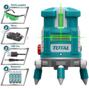 MEDIDOR DE DISTANCIAS LASER 30MTS INDUSTRIAL AUTONIVELANTE LASER VERDE TOTAL (TLL305205)
