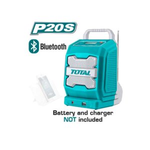 PARLANTE INALAMBRICO 20V BLUETOOTH BATERIA Y CARGADOR NO INCLUIDO TOTAL (TJRLI2001)