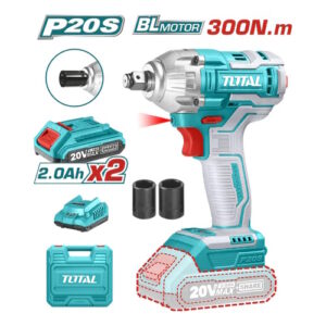 PISTOLA IMPACTO INALAMBRICA 1/2 20V INCLUYE 2 BATERIAS 1 CARGADOR SUPER SELECT TOTAL (UTIWLI2038)