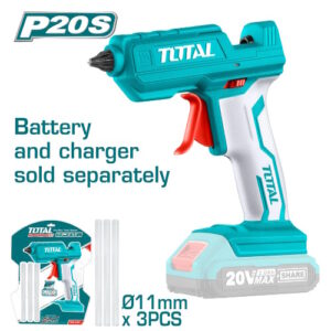 PISTOLA SILICONA INALAMBRICA 20V BATERIA Y CARGADOR NO INCLUIDO TOTAL (TGGLI2001)