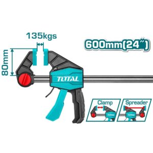 PRENSA SARGENTO DE BARRA 80X600 MM 24" INDUSTRIAL TOTAL (THT1346802)