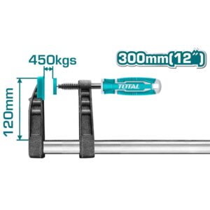 PRENSA SARGENTO EN F 120X300 MM 12" GRADUABLE INDUSTRIAL TOTAL (THT1321201)