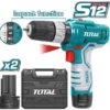 TALADRO INALAMBRICO 1/32"-3/8" 12V TOTAL INCLUYE 2 BATERIAS (UTIDLI1232)