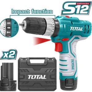 TALADRO INALAMBRICO 1/32"-3/8" 12V TOTAL INCLUYE 2 BATERIAS (UTIDLI1232)
