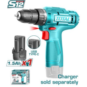 TALADRO INALAMBRICO 12V CON ESTUCHE PLASTICO INCLUYE 81PZS SUPER SELECT TOTAL (UTHKTHP10812)