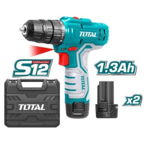 TALADRO INALAMBRICO 3/8" 12V INCLUYE 2 BATERIAS Y CARGADOR CAJA PLASTICA TOTAL (UTDLI12325)