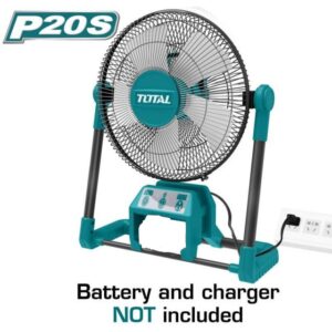 VENTILADOR INALAMBRICO 3 VELOCIDADES INDUSTRIAL BATERIA Y CARGADOR NO INCLUIDO TOTAL (UTFALI2001)