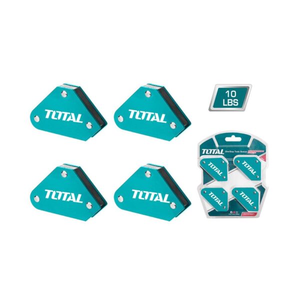 SUJETADOR MAGNETICO 10 LBS X 4 PZS 3 POSICIONES PARA SOLDAR TOTAL (TAMWH4001) (15278)Ref: 15278