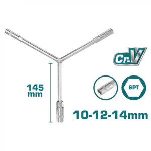 Llave Copa Triple 10mm, 12mm Y 14mm Cr-v - Llave Copa 3ple 10mm-12mm-14mm Cr-v