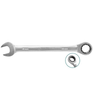 Llave Combinada Con Ratchet Cromada Mate 14mm Largo 191mm