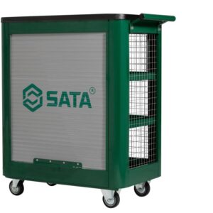 CARRO 4 BANDEJAS Y PUERTA DE CORTINA DE 25" - VERDE