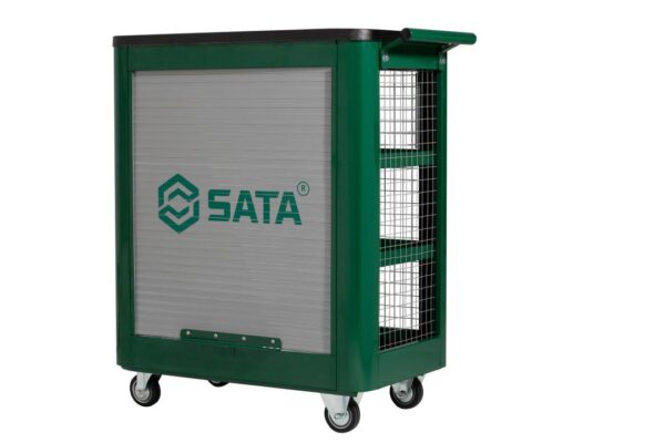 CARRO 4 BANDEJAS Y PUERTA DE CORTINA DE 25" - VERDE