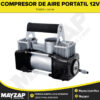 TORIN TRTH30A COMPRESOR DE AIRE PORTATIL 12V 23A 150PSI 45L/MIN CON PINZAS PARA LA BATERIA