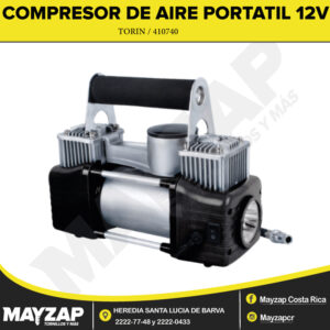 TORIN TRTH30A COMPRESOR DE AIRE PORTATIL 12V 23A 150PSI 45L/MIN CON PINZAS PARA LA BATERIA