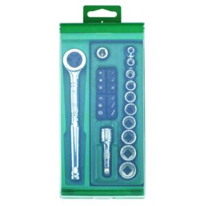 JUEGO COPA CON PUNTA  1/4" 12PT  25PC MM