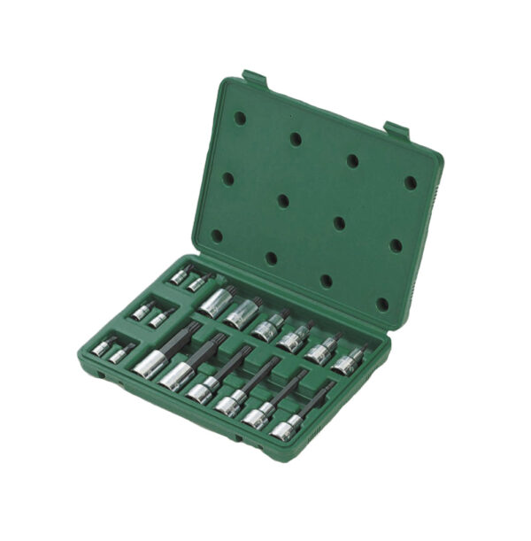JUEGO COPAS MULTIDENTADA 1/2" - PHILLIPS Y RECTO 1/4" 18PC