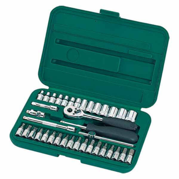 JUEGO COPAS 3/8" 6PT CAJA PLÁSTICA 14PZ MM (CABEZA REDONDA) - Image 2