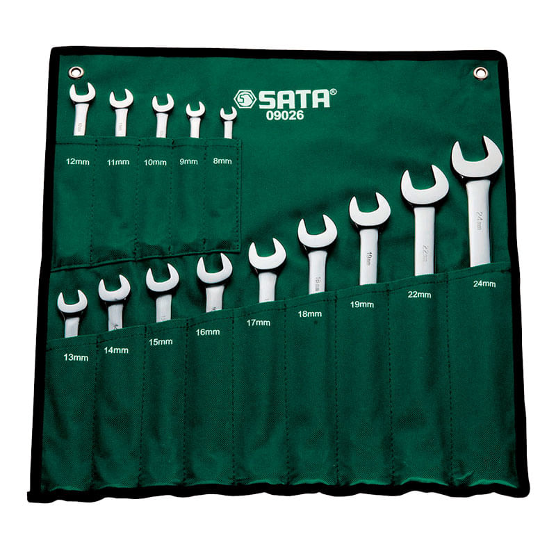 JUEGO LLAVES COMBINADAS (MATE) LONA 14PC 8 - 24 MM - Image 2