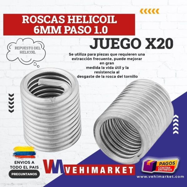 KIT HELICOIL 6MM PASO 1.0 - Image 2