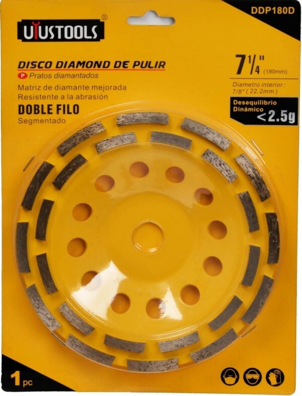 COPA DIAMANTADA  SEGMENTADA DE  1 FILA   DE 7" REF: DDP180 - Image 2