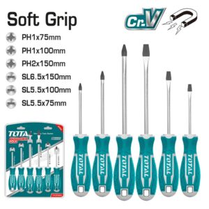 DESTORNILLADOR PRECISION CROMO VANADIUM JUEGO X 6PZS TOTAL (THT250PS0601)