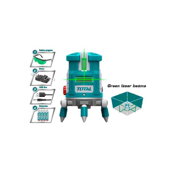 MEDIDOR DE DISTANCIAS LASER 30MTS INDUSTRIAL AUTONIVELANTE LASER VERDE TOTAL (TLL305205) - Image 2