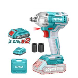 PISTOLA IMPACTO INALAMBRICA 1/2" 20V INCLUYE 2 BATERIAS 1CARGADOR TOTAL (UTIWLI2001)