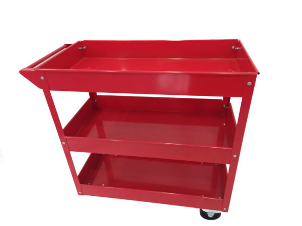 CARRO PORTA HERRAMIENTAS DE 3 NIVELES 719X365X663MM CON MANIGUETA 4 RUEDAS 13KG - Image 2