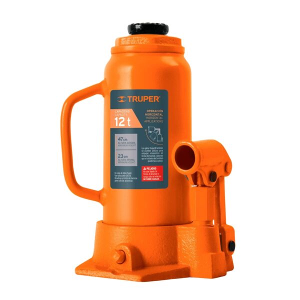 GATA HIDRAULICA BOTELLA 12 TON ALTURA MINIMA 230MM LEVANTE 155MM AJUSTE 80MM - Image 2