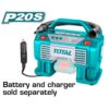 COMPRESOR MINI + PISTOLA INDUSTRIAL VASO PLATICO 800ML 550W TOTAL (UTT5006) - Image 2