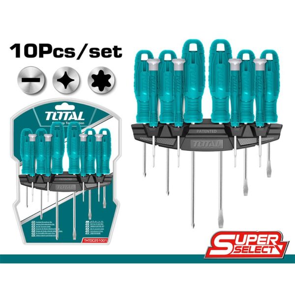 DESTORNILLADOR CROMO VANADIUM IMANTADO JUEGO X 10 PZS TOTAL (THT250610) - Image 3